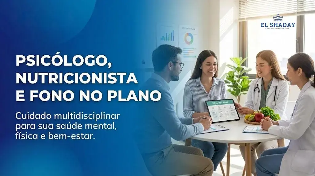 Psicólogo, Nutricionista e Fono no Plano